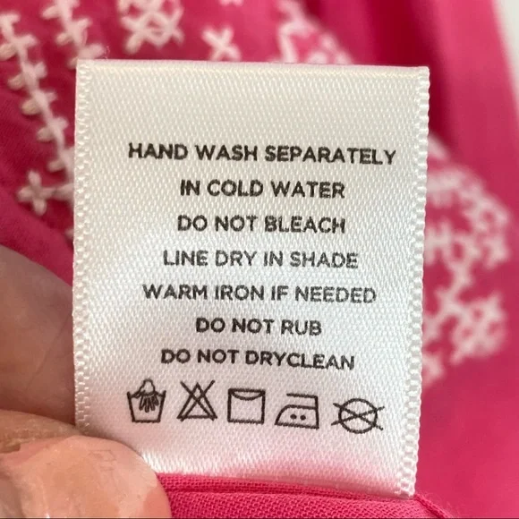 Roberta Roller Rabbit Pink Embroidered Short Sleeve Top - Picture 12 of 13